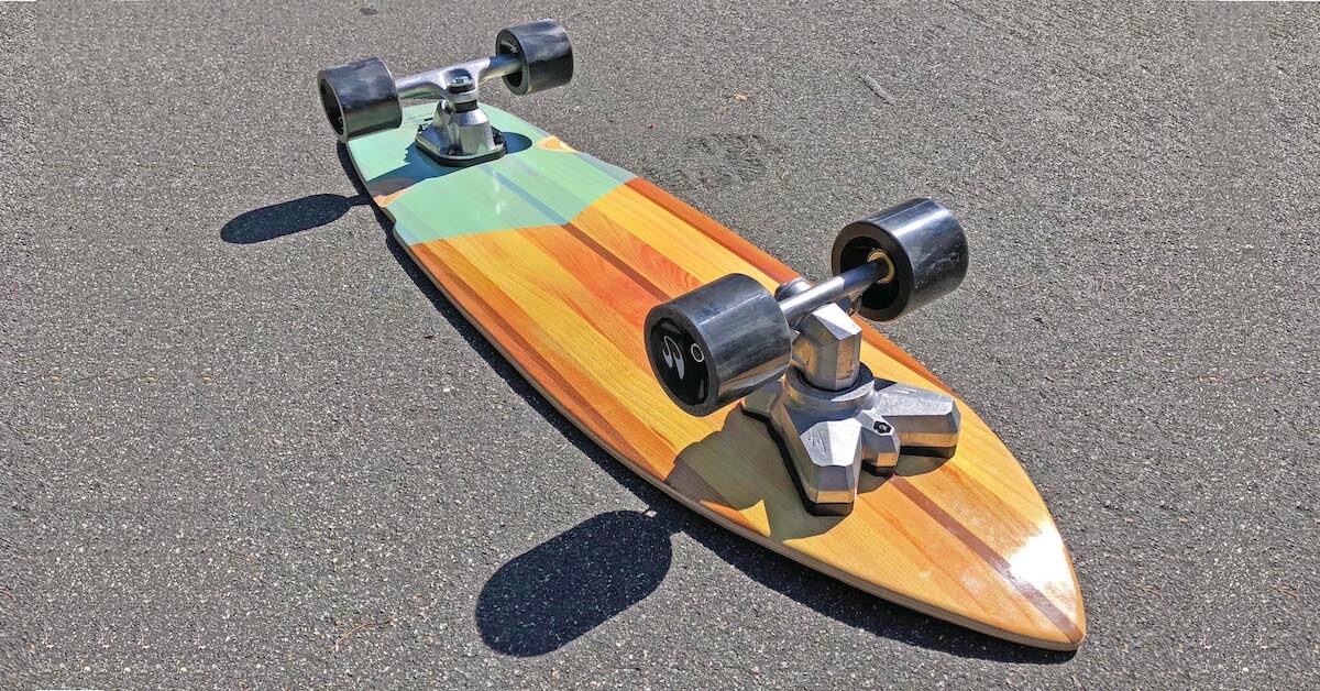 SwellTech surfskate riding at San Onofre
